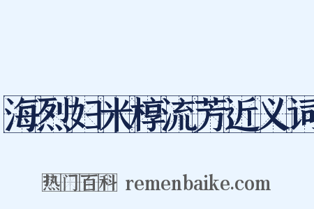 海烈妇米椁流芳近义词是什么意思的图片